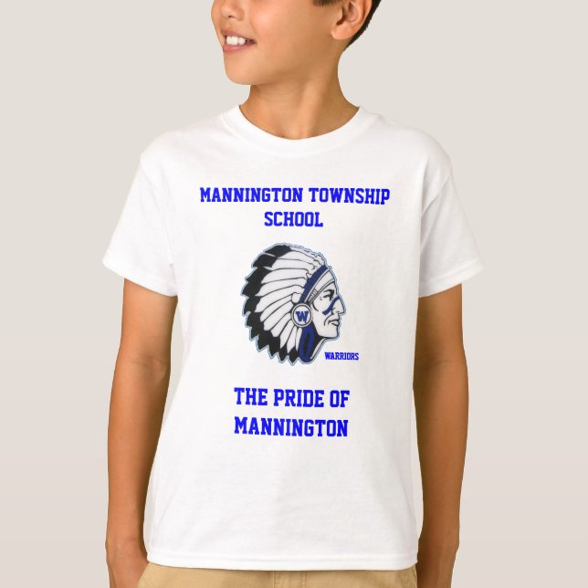 T-SHIRT MANNINGTON TOWNSHIP SCHOOL ENFANTS RINGER TEE - SH (Devant)