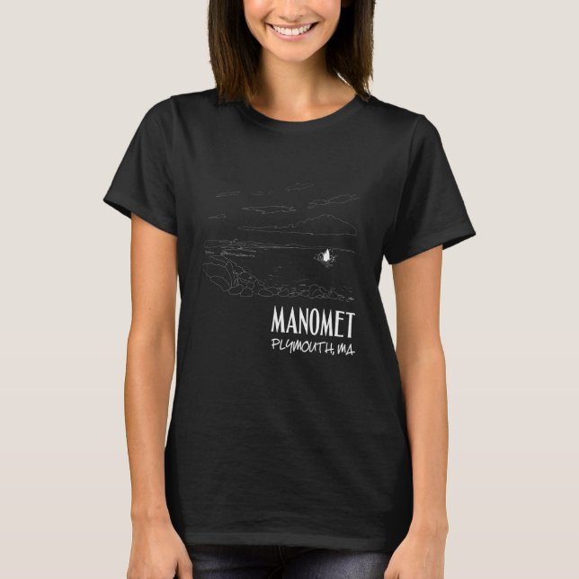 T-shirt Manomet Plymouth Ma Whale Whitehorse Beach Souveni (Devant)