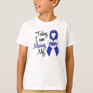 T-shirt Manquant mon papa 1 (ruban bleu)
