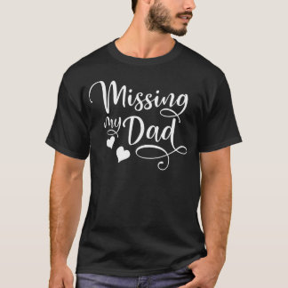 T-shirt Manque Mon Papa Fête Des Pères Au Ciel Fille