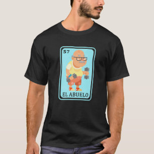 T-shirt Mans Espagnol Mexicain Loterie Bingo Grand-Père