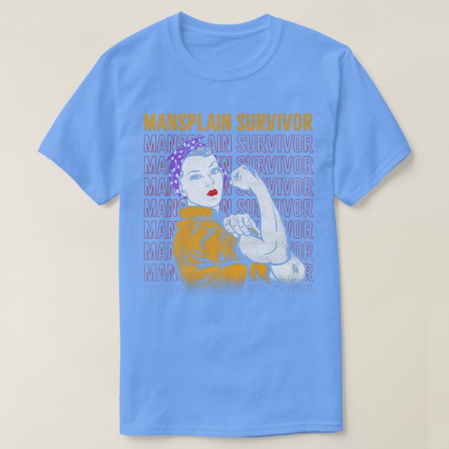 T-shirt Mansplain Survivor Design For Feminists 3742  (Design devant)