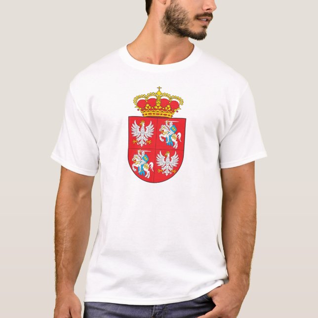 T-shirt Manteau de Commonwealth des bras lithuanien (Devant)