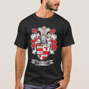 T-shirt Manteau de crête de famille de Crawford des bras