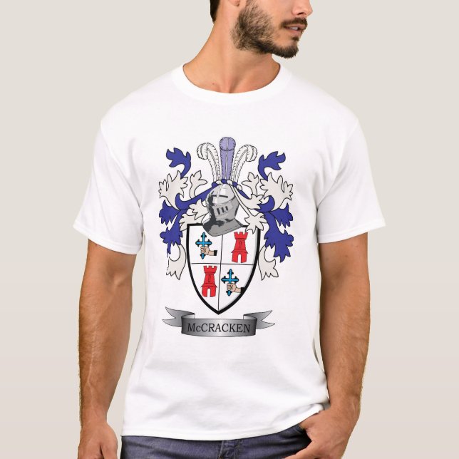 T-shirt Manteau de crête de famille de McCracken des bras (Devant)