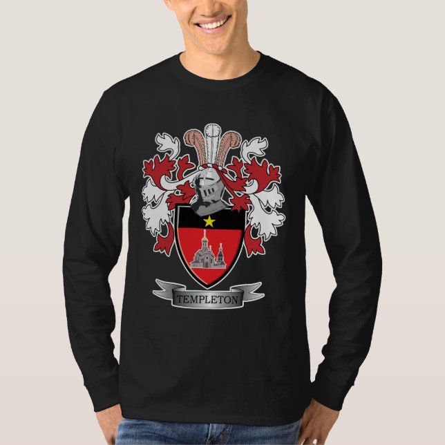T-shirt Manteau de crête de famille de Templeton des bras (Devant)