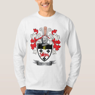 T-shirt Manteau de crête de famille des bras blanc