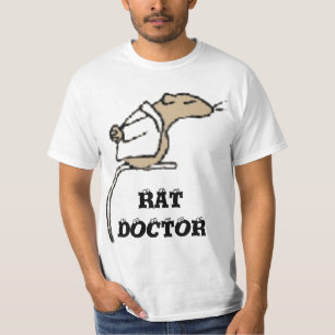 T-SHIRT MANTEAU DE DOCTEUR FUNNY RAT IN LAB DE RAT