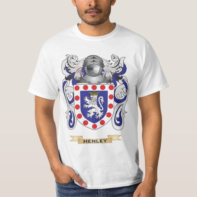 T-shirt Manteau de Henley des bras (crête de famille) (Devant)
