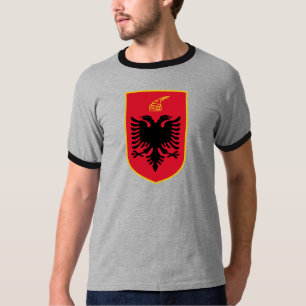 T-shirt Manteau de l'Albanie de détail de bras
