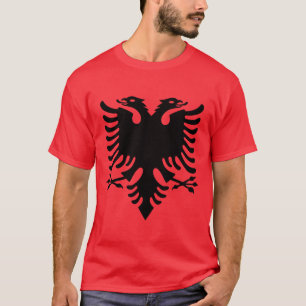 T-shirt Manteau de l'Albanie des bras