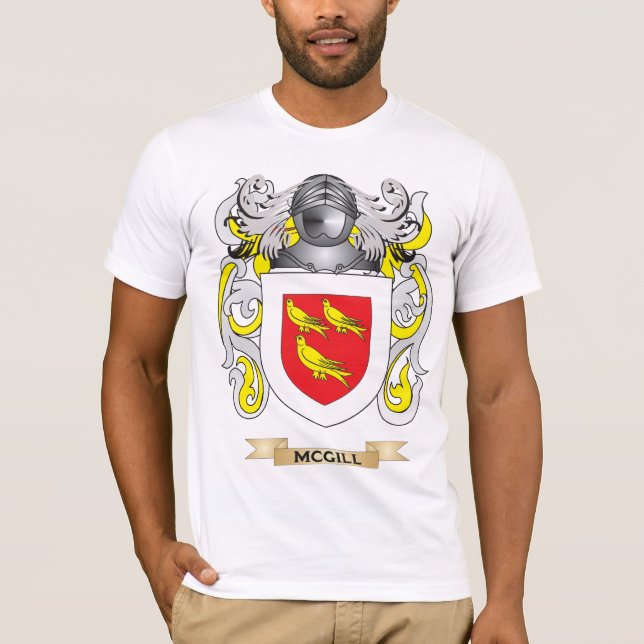 T-shirt Manteau de McGill des bras (crête de famille) (Devant)