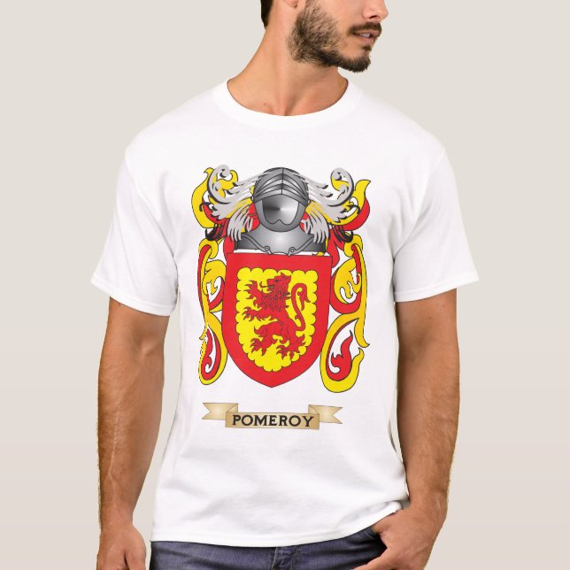 T-shirt Manteau de Pomeroy des bras (crête de famille) (Devant)