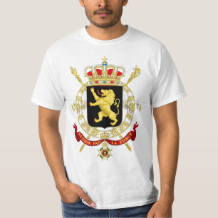 T-shirt Manteau d'emblème de la Belgique des bras -
