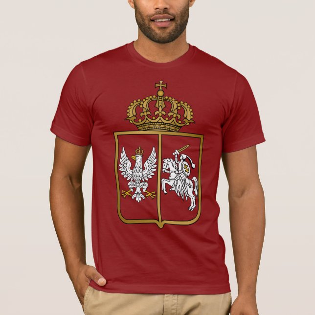 T-shirt Manteau des bras Poli-Lithuanien (Devant)