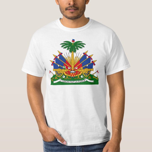 T-shirt Manteau du Haïti de HT de bras (Devant)