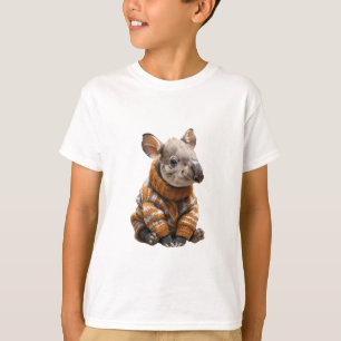 T-shirt Manteau en tricot douillet pour jeune tapir