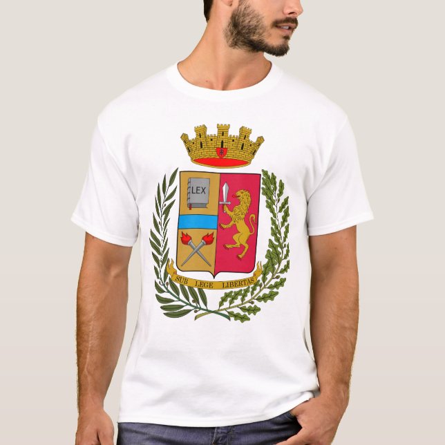 T-shirt Manteau italien de police de chemise de bras (Devant)