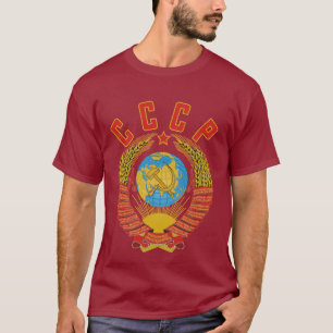 T-shirt Manteau soviétique de la chemise des hommes des