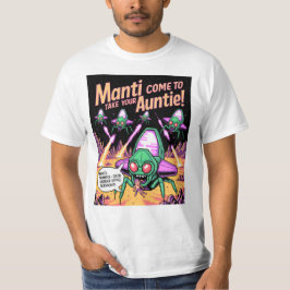 T-shirt Manti Aliens Abduction Party! Defender Arcade '81