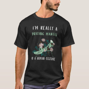 T-shirt Mantis De Prière En Costume Humain D'Insecte Verte