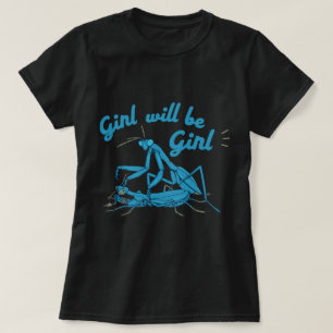 T-shirt Mantis de prière Whimsical Design avec Letterin Gr