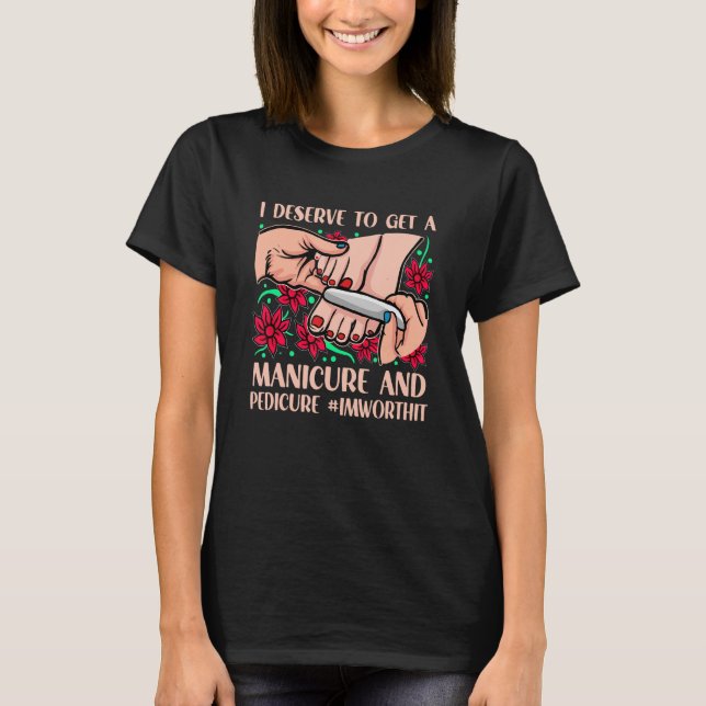 T-shirt Manucure Pedicure Femmes Pamperer Nail Wellness Sk (Devant)
