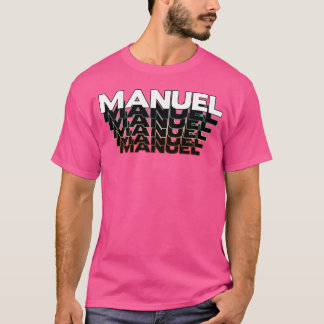 T-shirt Manuel drôle rétro vintage coucher de soleil Manue