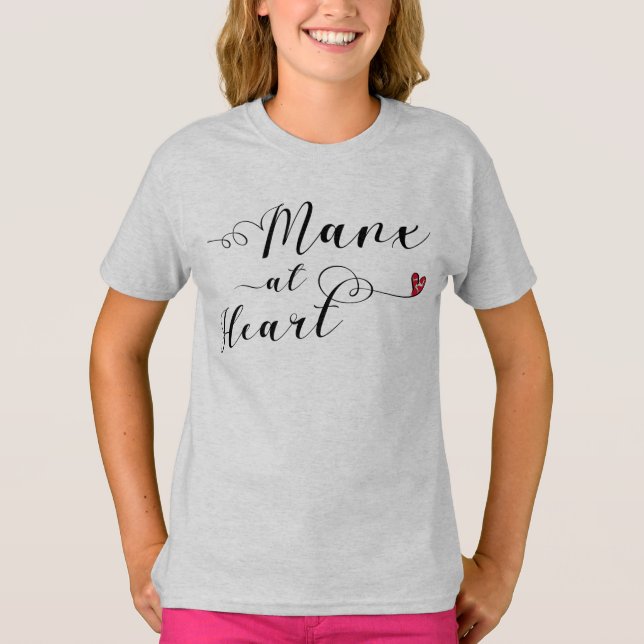 T-shirt Manx au coeur, île de Man (Devant)