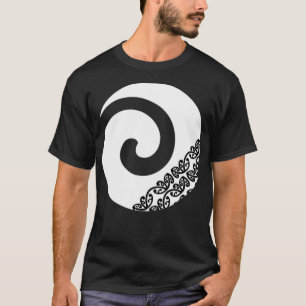 T-shirt Maori Koru Nouveau Début Icône Blanc