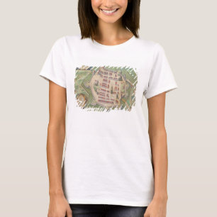 T-shirt Map of Zamosc, from 'Civitates Orbis Terrarum' by