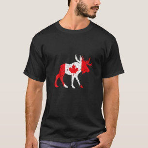 T-shirt Maple Leaf Animal Drapeau canadien Canada