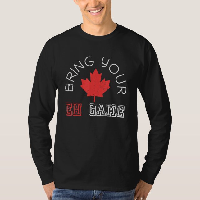 T-shirt Maple Leaf Canadian Pride Eh Game Canada (Devant)