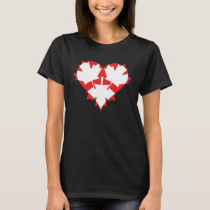 T-shirt Maple Leaf Heart Love Canada