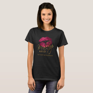 T-shirt Maquillage Artiste Lièvres de Parties scintillant