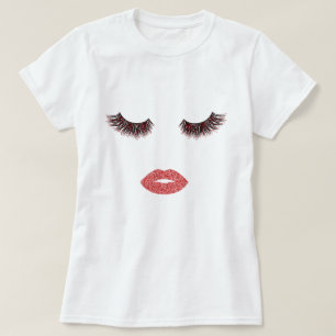 T-shirt Maquillage avec effet parties scintillant