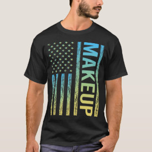 T-shirt Maquillage de drapeau dégradé