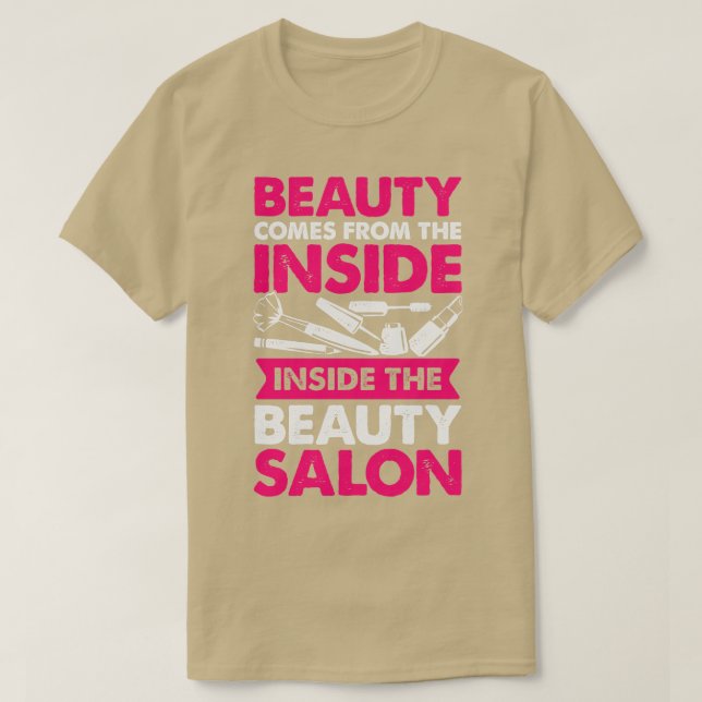 T-shirt Maquillage de salon de beauté Artiste Cosmetologue (Design devant)
