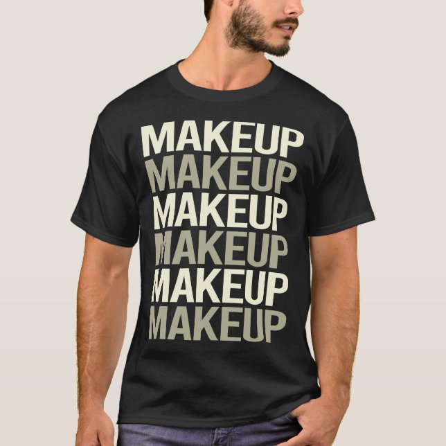T-shirt Maquillage de texte blanc (Devant)