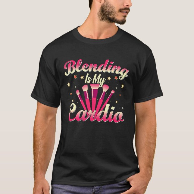 T-shirt Maquillage Dit Brosses Le Mélange Beauticien Est M (Devant)
