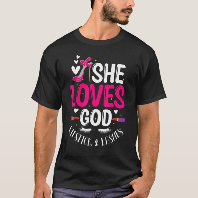 T-shirt Maquillage Femmes Filles Maquillage Artiste Cosmet (Devant)