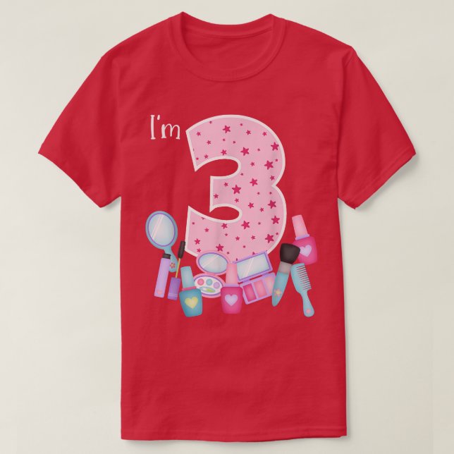 T-shirt Maquillage spa 3e anniversaire pour la manucure de (Design devant)