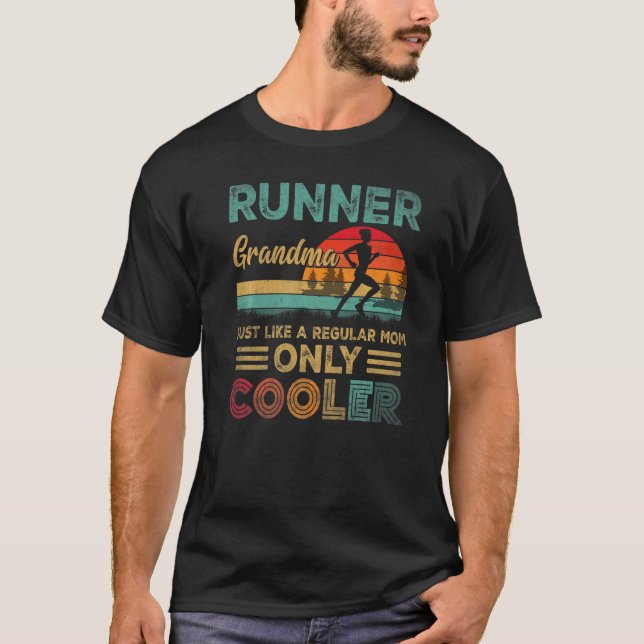 T-shirt Marathon de grand-mère coureur Jogging de la mère (Devant)