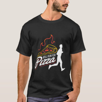 T-shirt Marathon Runner Pride Se Dirige Pour Pizza Runer