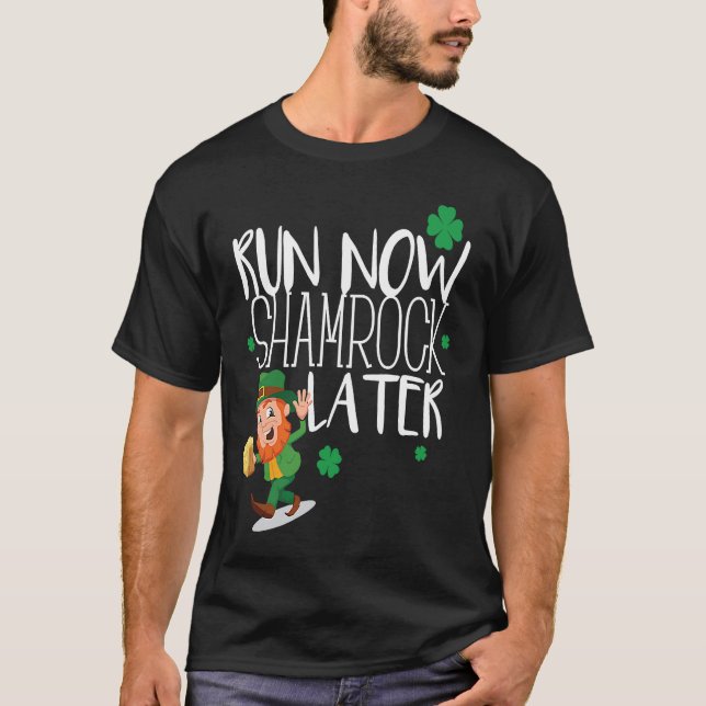 T-shirt Marathon Running St Patricks Day  Race 5k Runner (Devant)