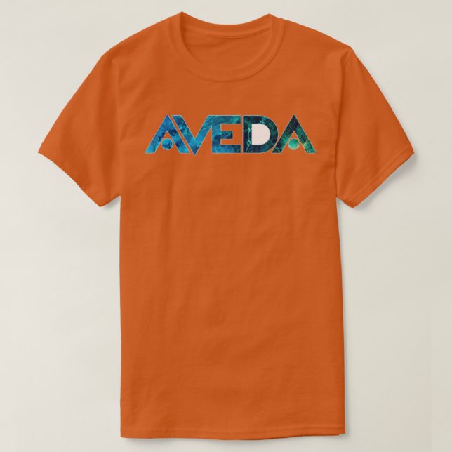 T-shirt Marbre bleu foncé vert Aveda (Design devant)