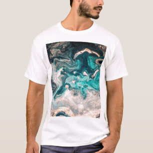 T-shirt Marbre Fabriqué à la main : Texture De Luxe Tradit