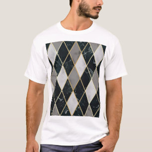 T-shirt Marbre géométrique : Gold Lines Luxe