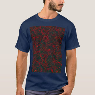 T-shirt Marbre vert rouge