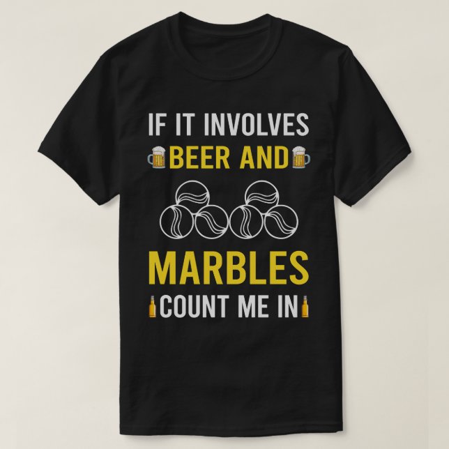 T-shirt Marbres De Bière Et De Marbre (Design devant)